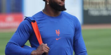 El jardinero cubano Luis Robert Jr., de los Mets de Nueva York. Foto: Ed Delany / Metsmerized / Archivo.