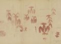 Reproducción de las pinturas rupestres que representan mujeres pariendo hace 6 mil años, en Peñaescrita, en Fuencaliente (Ciudad Real), España, realizada por Francisco Mellado hacia 1920. Museo Virtual de Ecología Humana, CC BY-SA