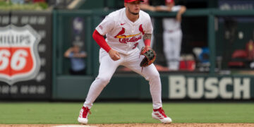 El cubano César Prieto con los Cardenales de San Luis. Foto: @Cardinals / X / Archivo.