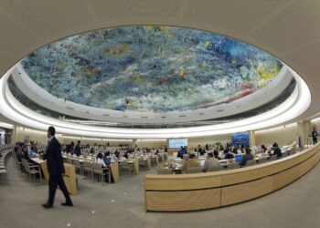 El Consejo de Derechos Humanos de la ONU tiene su sede en Ginebra, Suiza, dentro del complejo del Palais des Nations. Foto: Bruno Rodríguez en X