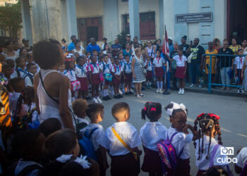 Incicio del curso escolar en una escuela de La Habana Vieja. Foto: Otmaro Rodríguez.
