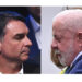 El presidente de Brasil, Luiz Inácio Lula da Silva (d) y el senador Flávio Bolsonaro. Foto: EFE/ARCHIVO.