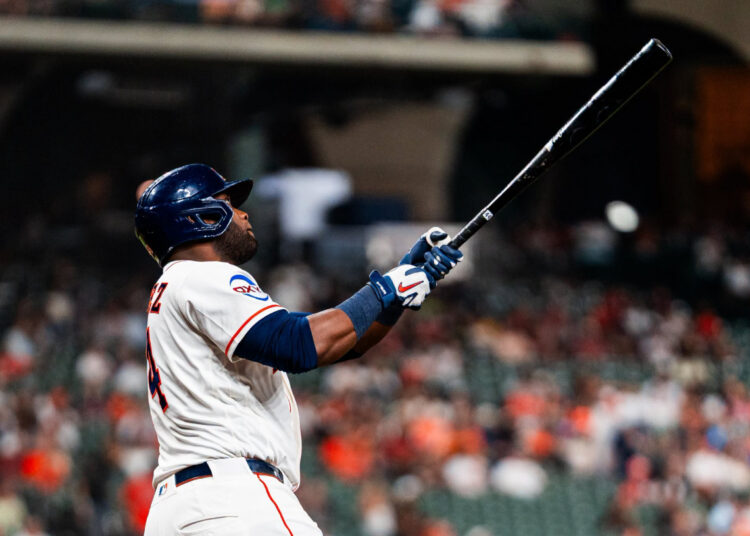 Yordan Álvarez sigue apuntando alto para hacer historia en MLB. Foto: Houston Astros.