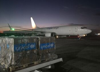 Llegada de ayuda humanitaria a Cuba a través de la UNICEF. Foto: UNICEF Cuba / Facebook.