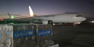 Llegada de ayuda humanitaria a Cuba a través de la UNICEF. Foto: UNICEF Cuba / Facebook.