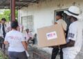 Entrega por la Iglesia católica de ayuda humanitaria de EE.UU. en la provincia de Villa Clara. Foto: Tomado del perfil de Facebook de Cáritas Santa Clara.