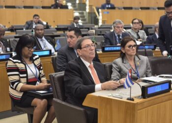 Fotografía tomada de la cuenta oficial en X del canciller cubano, Bruno Rodríguez, durante una reunión ministerial de la Celac, en el contexto de la Asamblea General de la ONU, en Nueva York. Foto: @BrunoRguezP / X / EFE.