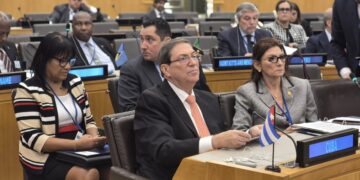 Fotografía tomada de la cuenta oficial en X del canciller cubano, Bruno Rodríguez, durante una reunión ministerial de la Celac, en el contexto de la Asamblea General de la ONU, en Nueva York. Foto: @BrunoRguezP / X / EFE.