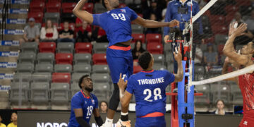 Cuba venció a República Dominicana en la disputa del bronce, en el Campeonato Continental NORCECA 2026, y conquistó el boleto directo al próximo Mundial de voleibol masculino. Foto: NORCECA.