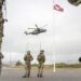 Narsarsuaq (Greenland), 09/09/2026.- The Air Force's rescue helicopter EH101 Merlin lands after an exercise in Narsarsuaq, Greenland, 09 September 2026. The military exercise Arctic Shield 2026 involves around 400 soldiers from about 10 NATO nations. The exercise lasts until September 18 and takes place on land, at sea, and in the air with a focus on military operations under Arctic conditions. (Dinamarca, Groenlandia) EFE/EPA/Mads Claus Rasmussen DENMARK OUT
