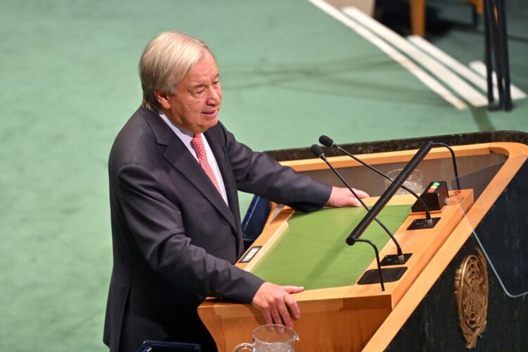 Antonio Guterres habla en la 81.ª sesión de la Asamblea General de la ONU. Foto: MICK TSIKAS/ EFE/EPA.