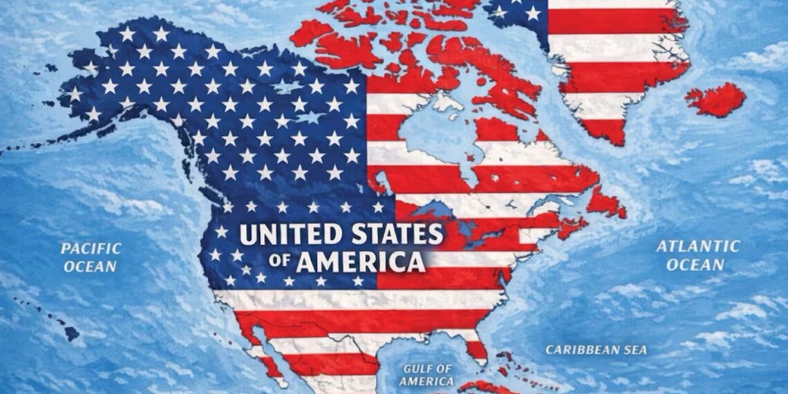 Polémico mapa de parte de América publicado por Donald Trump en las redes sociales.