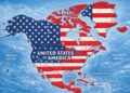 Polémico mapa de parte de América publicado por Donald Trump en las redes sociales.