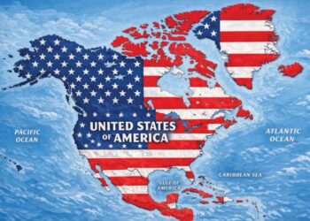 Polémico mapa de parte de América publicado por Donald Trump en las redes sociales.