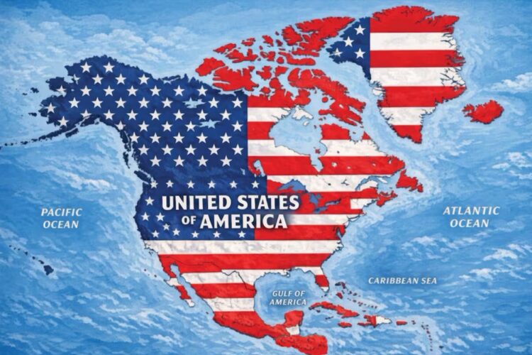 Polémico mapa de parte de América publicado por Donald Trump en las redes sociales.