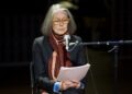 Anne Carson en Suecia, Estocolmo. Foto:  EFE/EPA/PONTUS LUNDAHL SWEDEN OUT.