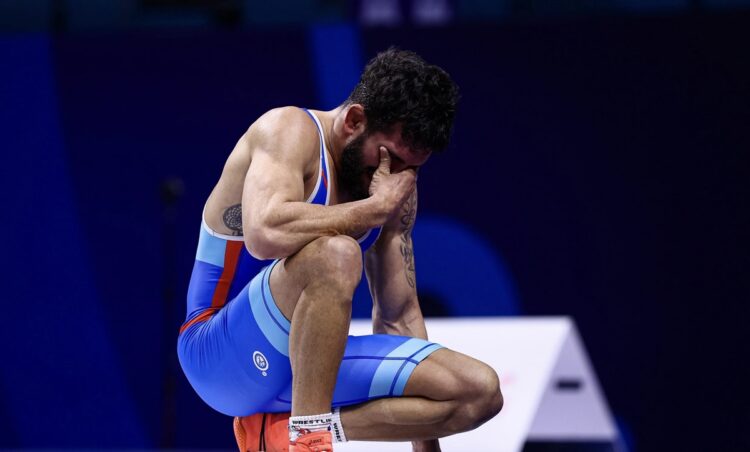 Luis Orta en el Mundial. Foto: UWW.