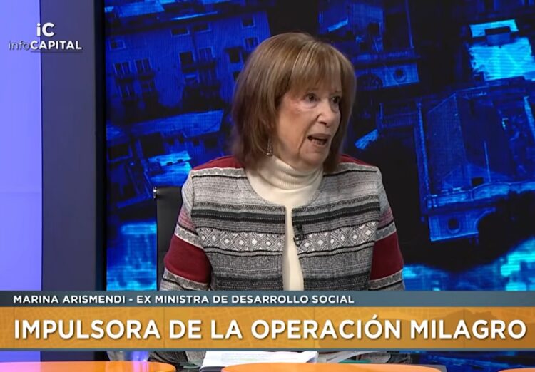 Captura de pantalla de la entrevista a Marina Arismendi en TV Ciudad.