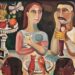 René Portocarrero. “La cena”, 1942. Óleo sobre tela, 87,5 x 95 cm.