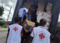 Entrega en Pinar del Río por la organización católica Cáritas de ayuda humanitaria de EE.UU. Foto: Cáritas-Pinar del Río / Facebook.