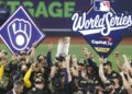 Los Cerveceros de Milwaukee celebran su título en la Serie Mundial 2026 de la MLB. Foto: Gary Bogdon / EFE / EPA.