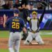 Los Cerveceros de Milwaukee celebran tras barrer a los Dodgers de Los Ángeles, para avanzar a la Serie Mundial de la MLB. Foto: Milwaukee Brewers / Facebook.
