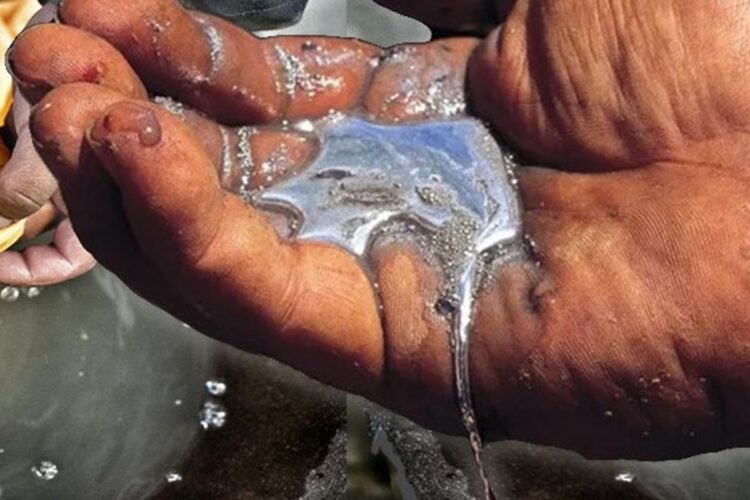 Empleo de mercurio en la minería ilegal de oro, en Las Tunas. Foto: Periódico 26.