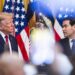 El presidente Donald Trump y el secretario de Estado, Marco Rubio, durante el acto por el Mes de la Herencia Hispana en la Casa Blanca, el 30 de septiembre de 2026. Foto: Jim Lo Scalzo / EFE / EPA.