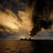 El humo se eleva de los incendios en la terminal petrolera de San Petersburgo, situada en el puerto de San Petersburgo, Rusia, el 18 de octubre de 2026. Foto: STRINGER/EFE.